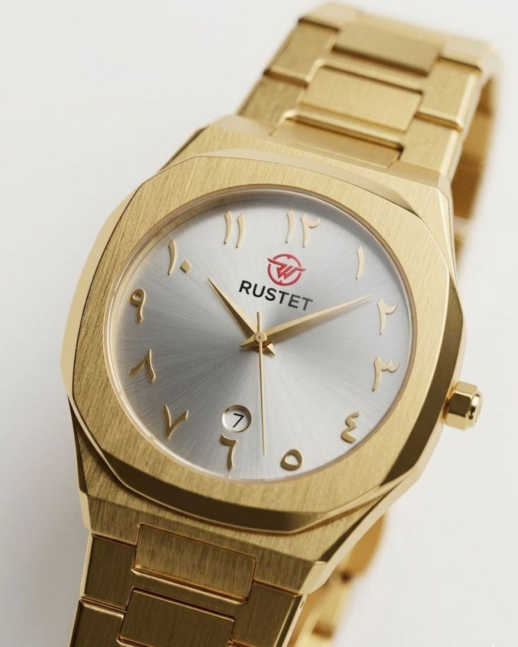 RUSTET-1019 ARABIC DIAL EDITION-GREY WITH GOLDEN