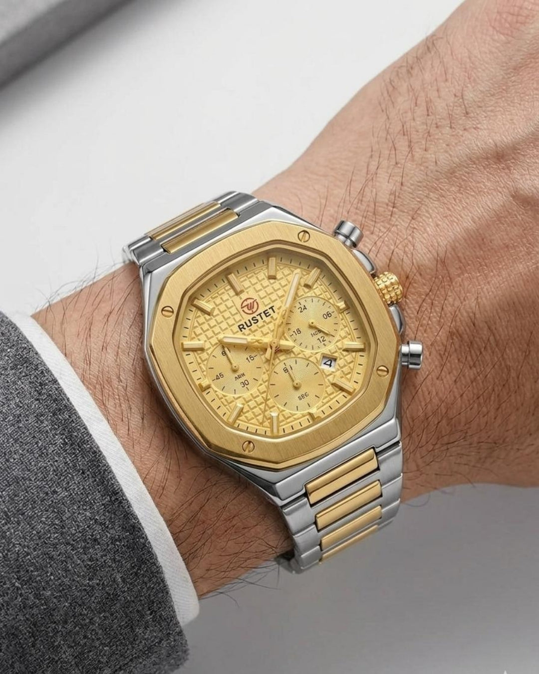 RUSTET-1065-GOLDEN WITH SILVER AND GOLDEN