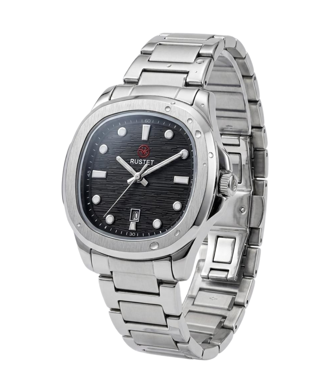 RUSTET-1058- BLACL WITH SILVER