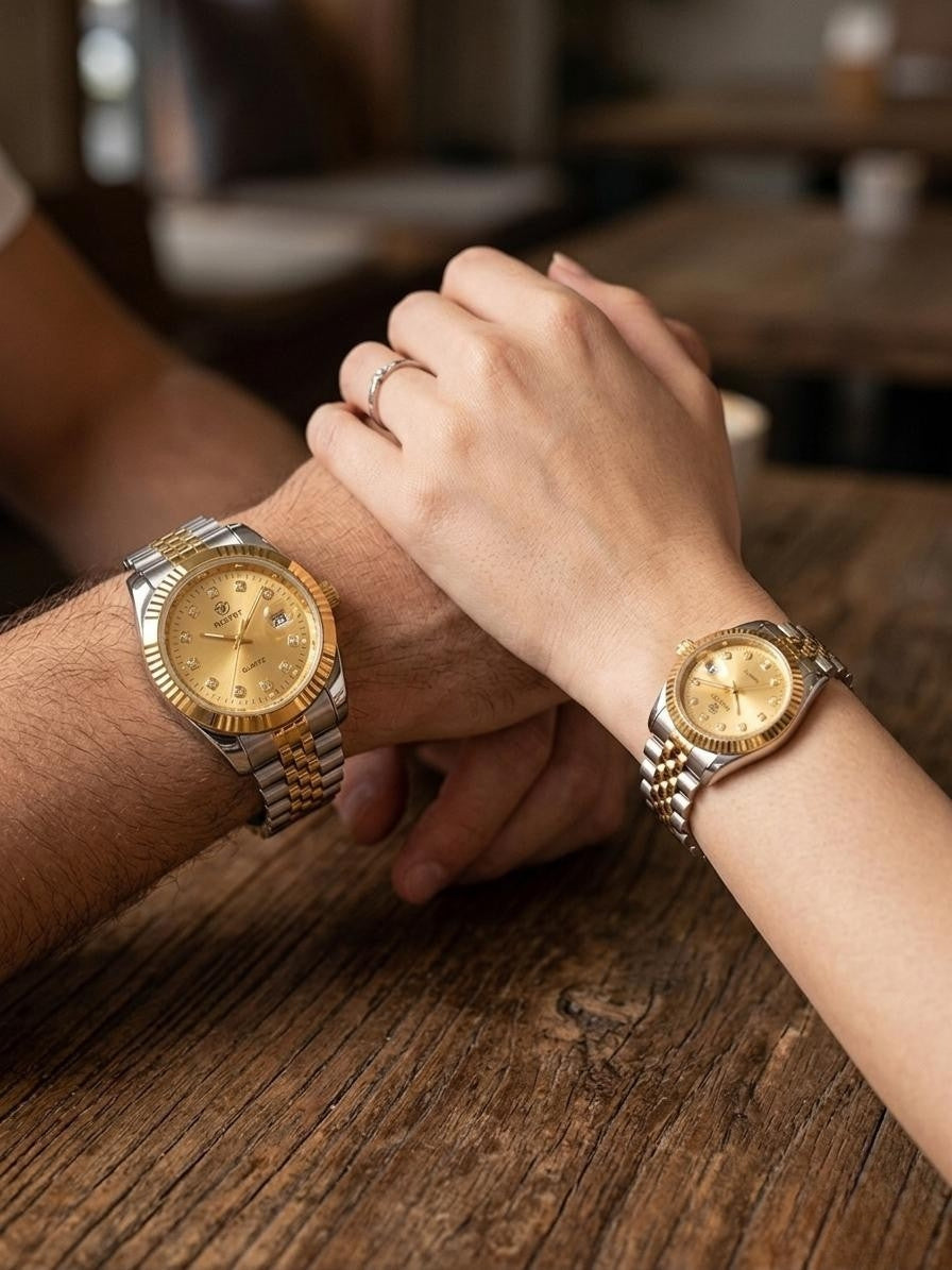 RUSTET-1041-GOLFD WITH SILVER&GOLD-COUPLES EDITION