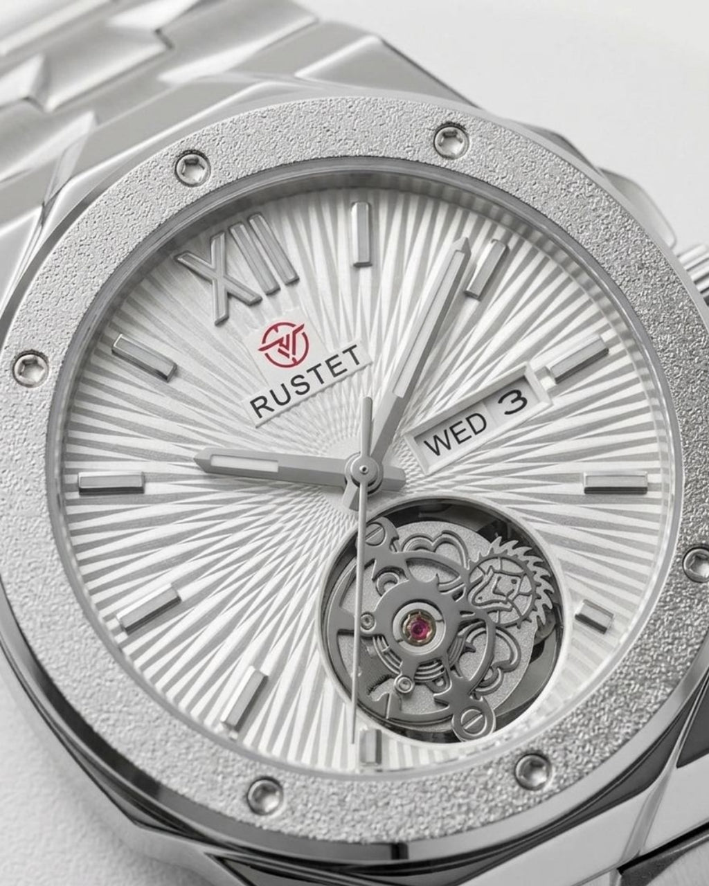 RUSTET-1053-SILVER WITH SILVER
