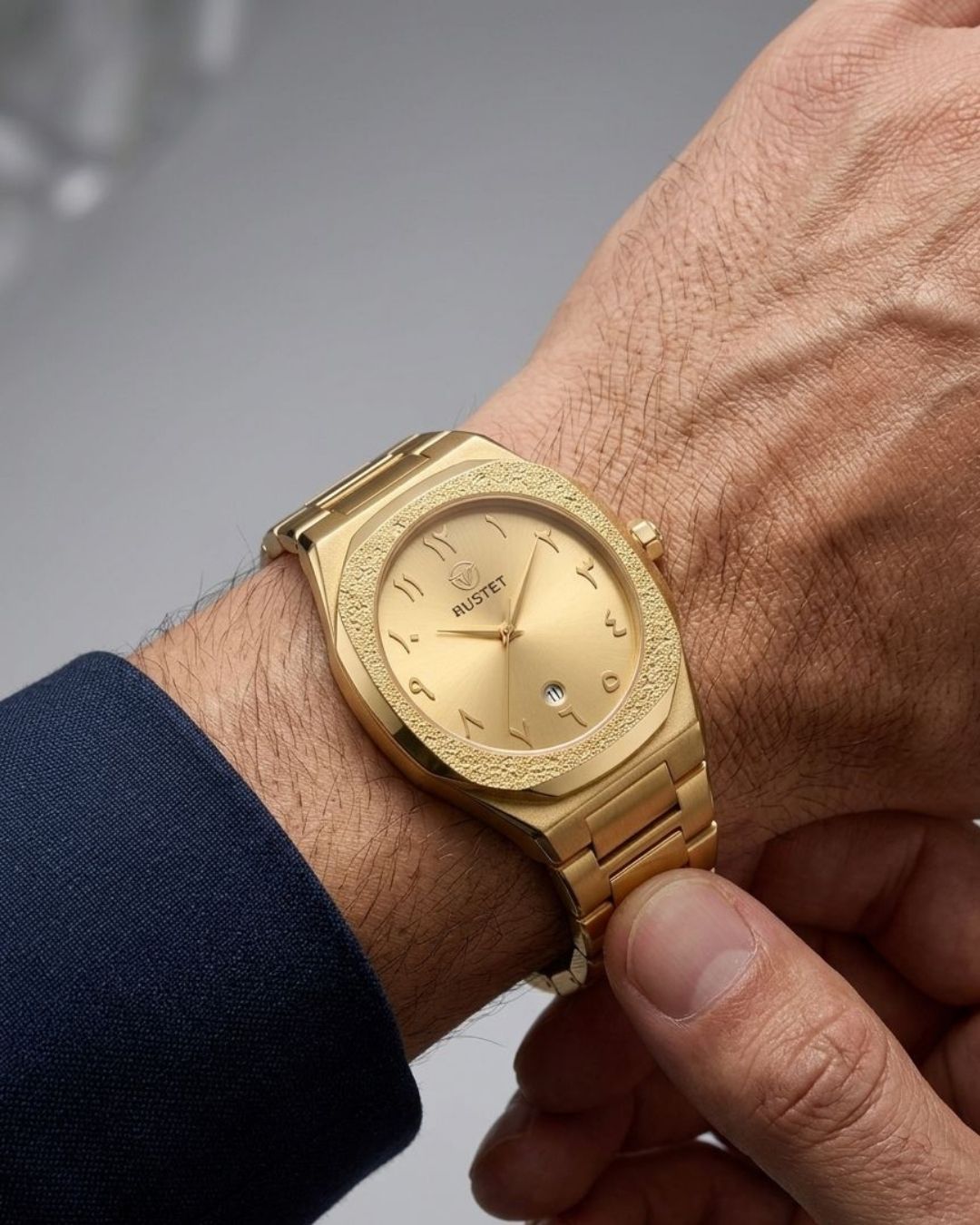 RUSTET-1019 ARABIC DIAL EDITION-GOLDEN WITH GOLDEN