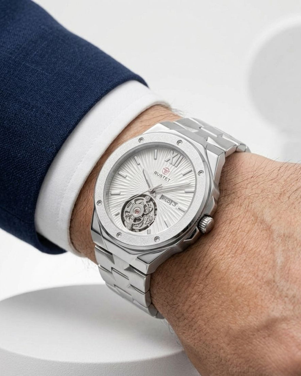 RUSTET-1053-SILVER WITH SILVER