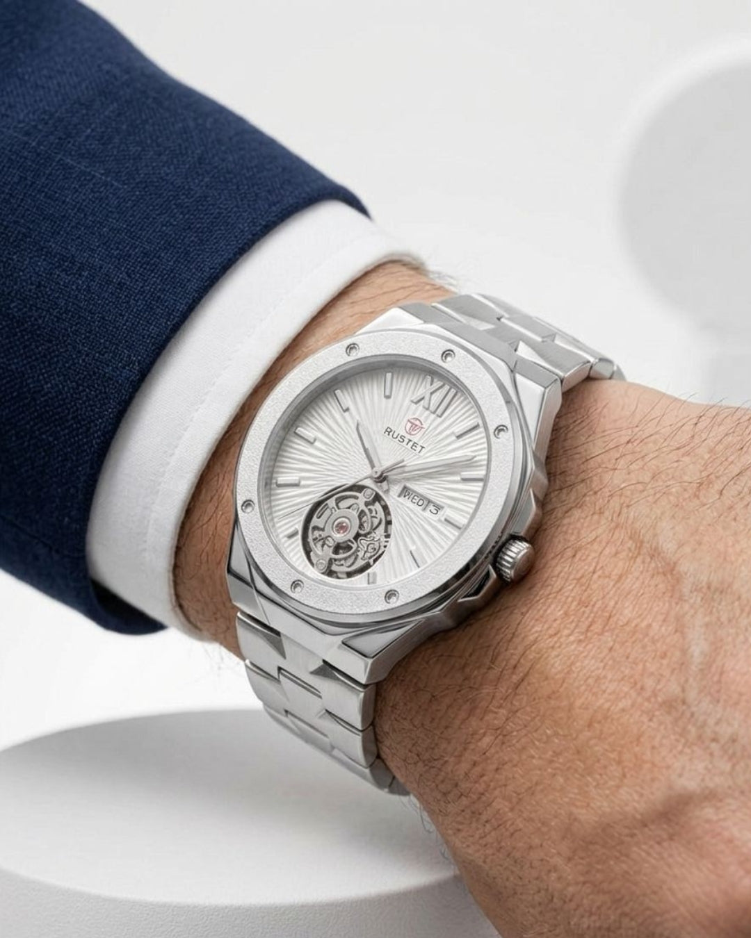 RUSTET-1053-SILVER WITH SILVER