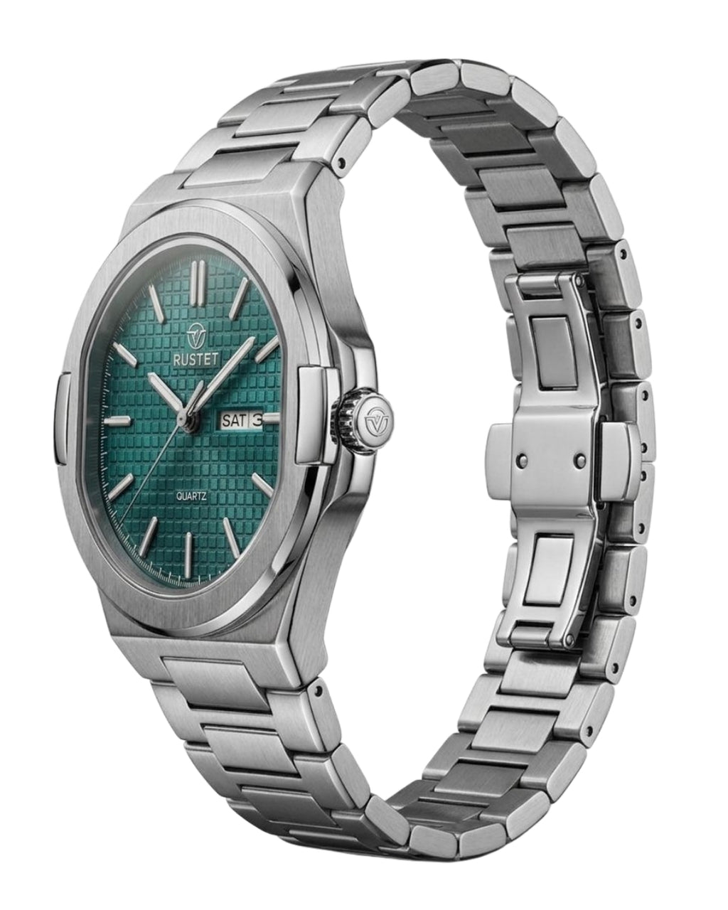 RUSTET-1045-DARK GREEN WITH SILVER