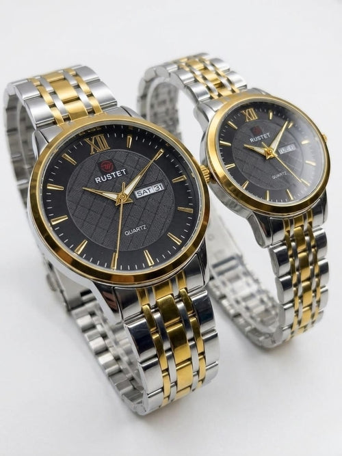 RUSTET-1006-BLACK WITH SILVER&GOLD-COUPLES EDITION