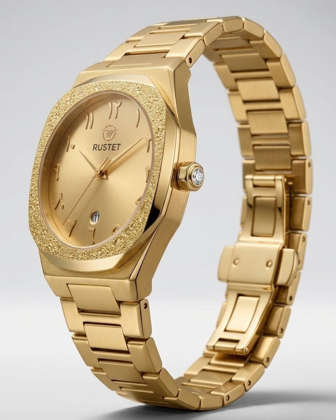 RUSTET-1019 ARABIC DIAL EDITION-GOLDEN WITH GOLDEN