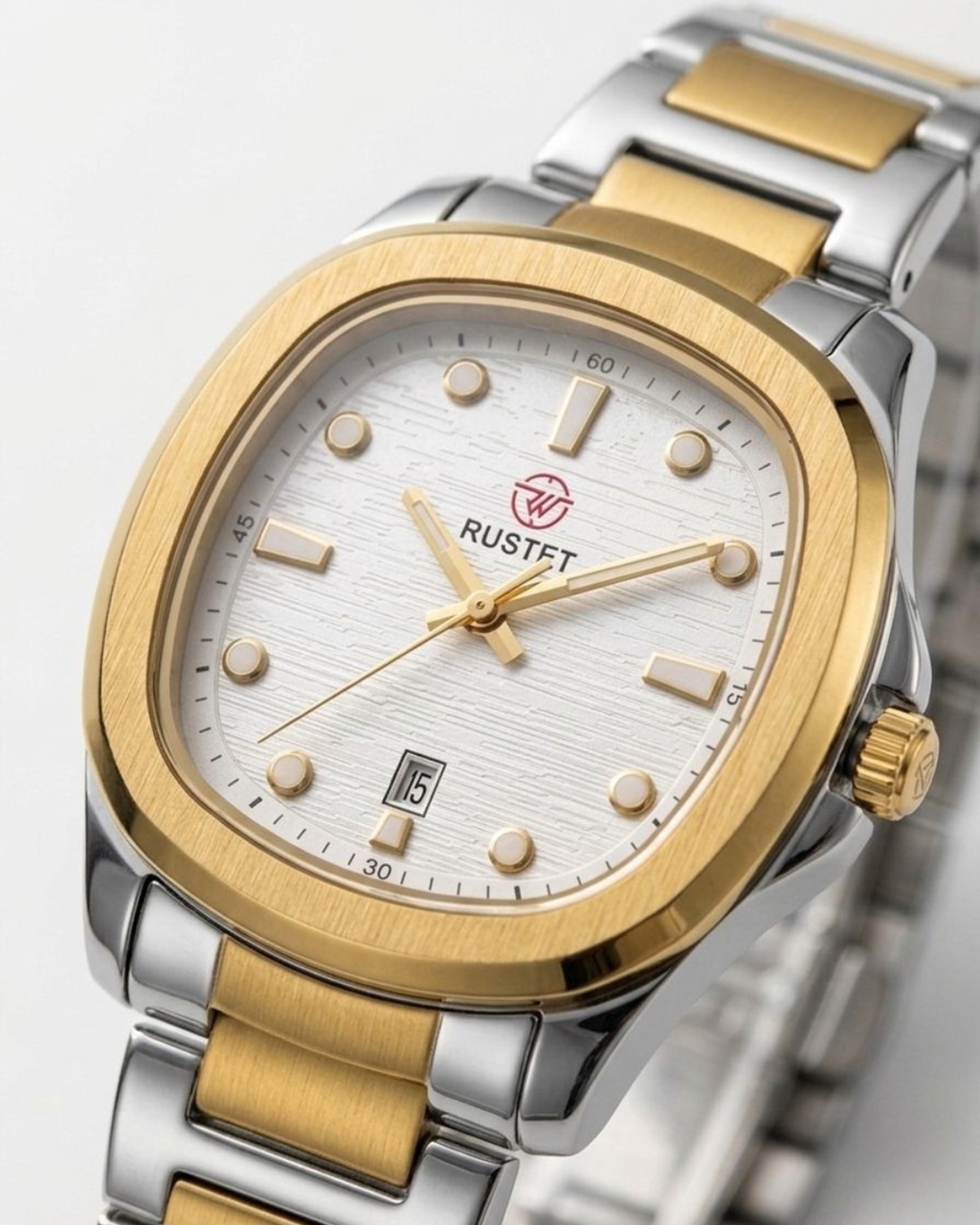 RUSTET-1058- WHIITE WITH SILVER&GOLD