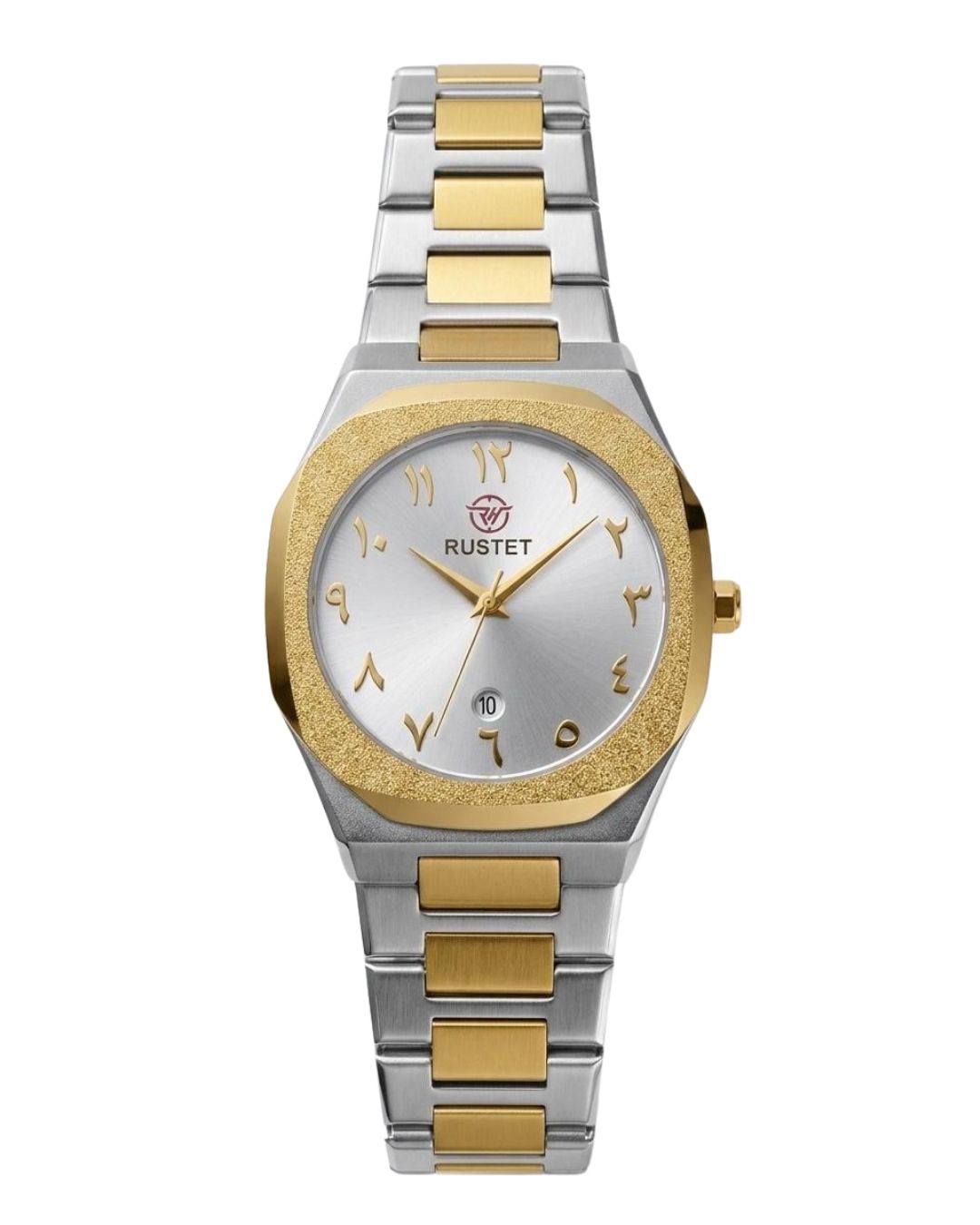 RUSTET-1019 ARABIC DIAL EDITION-GREY WITH SILVER&GOLDEN