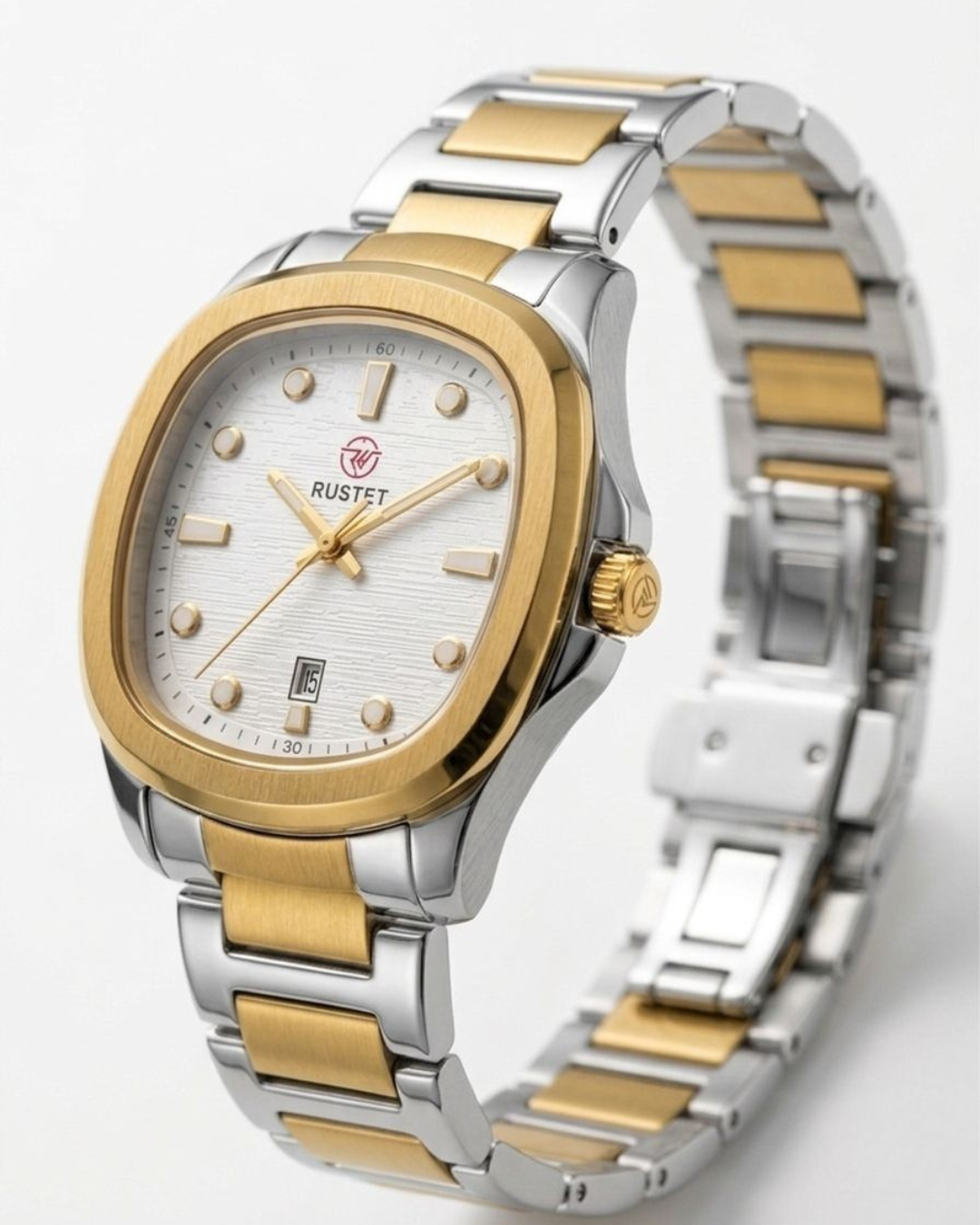RUSTET-1058- WHIITE WITH SILVER&GOLD