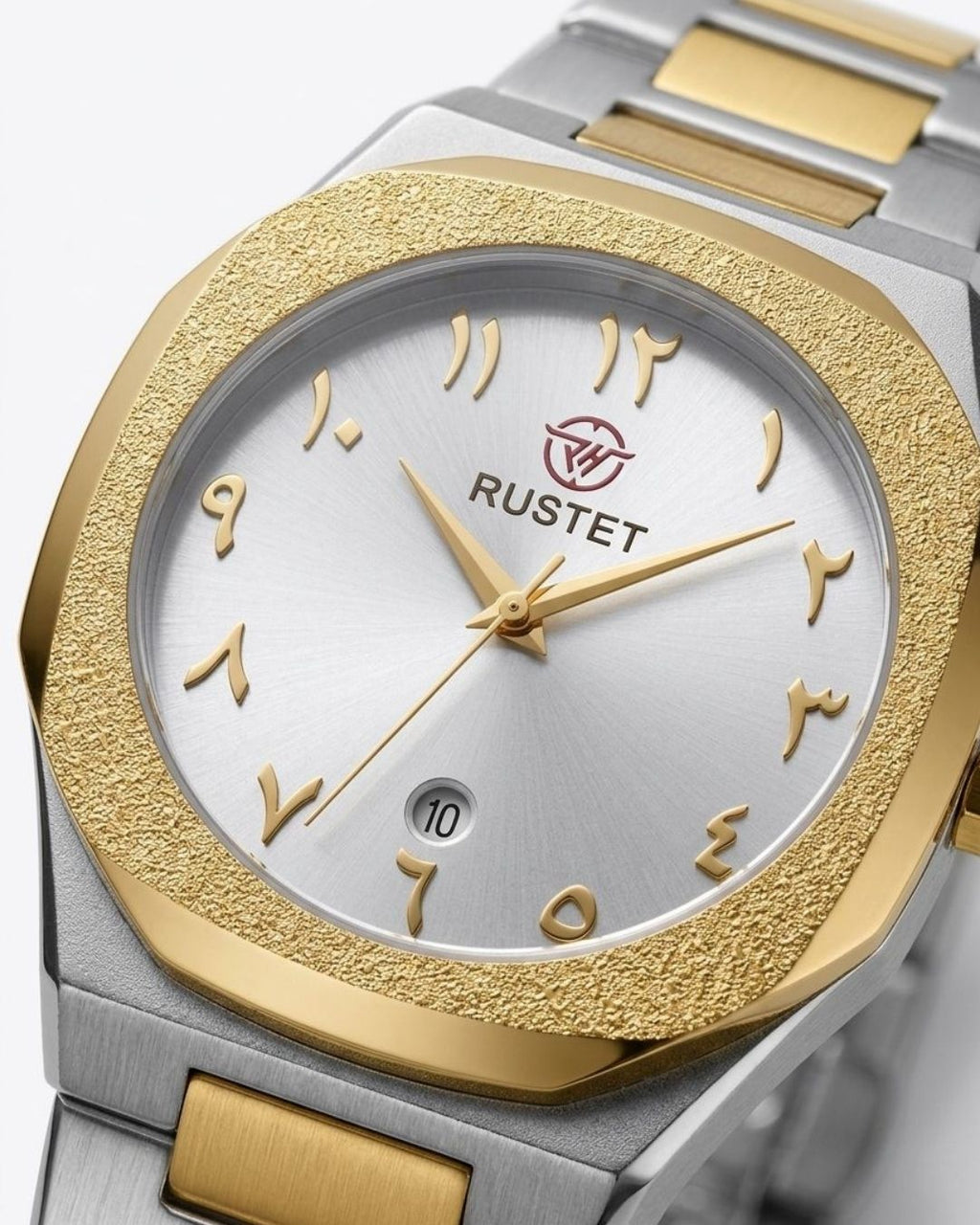 RUSTET-1019 ARABIC DIAL EDITION-GREY WITH SILVER&GOLDEN