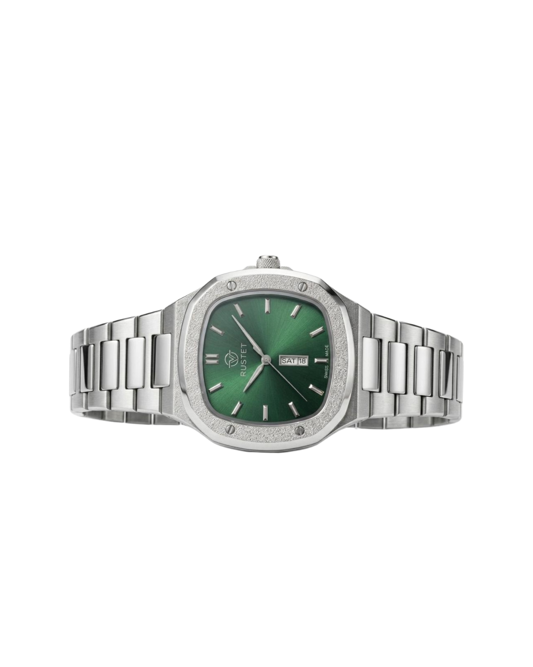 RUSTET-1018-GREEN WITH SILVER