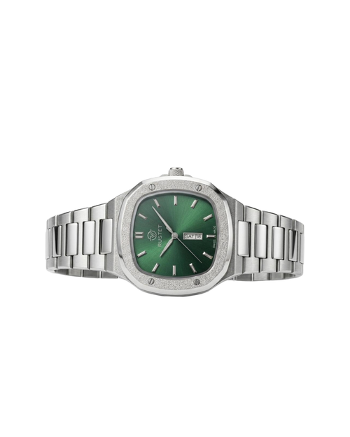 RUSTET-1018-GREEN WITH SILVER