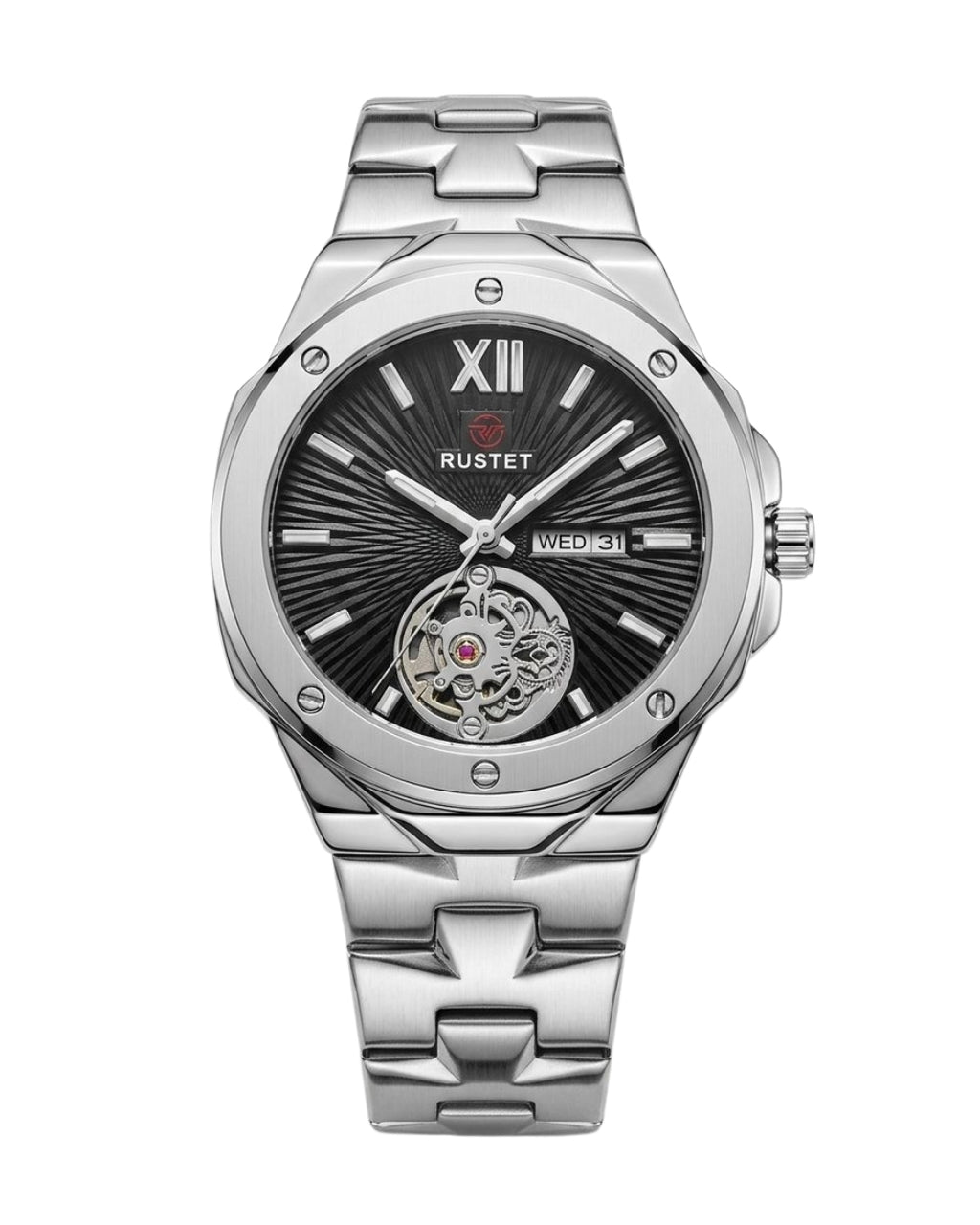 RUSTET-1053-BLACK WITH SILVER