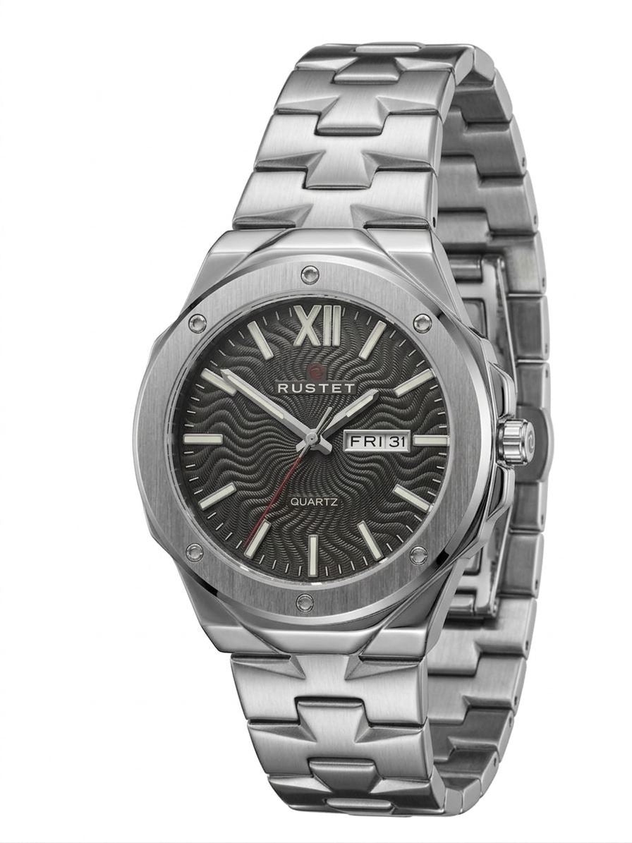RUSTET-1053-BLACK WITH SILVER