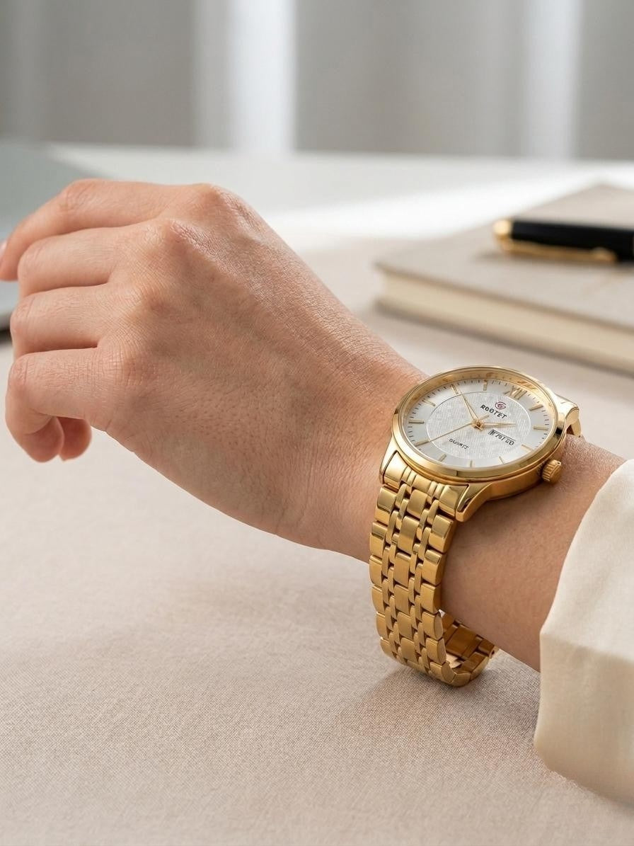 RUSTET-6006-WHITE WITH GOLD FOR HER