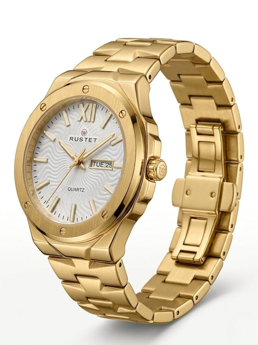 RUSTET-1053-WHITE WITH GOLD