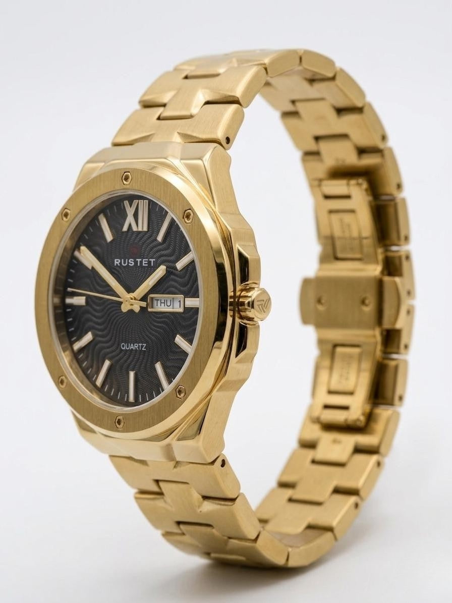 RUSTET-1053-BLACK WITH GOLD