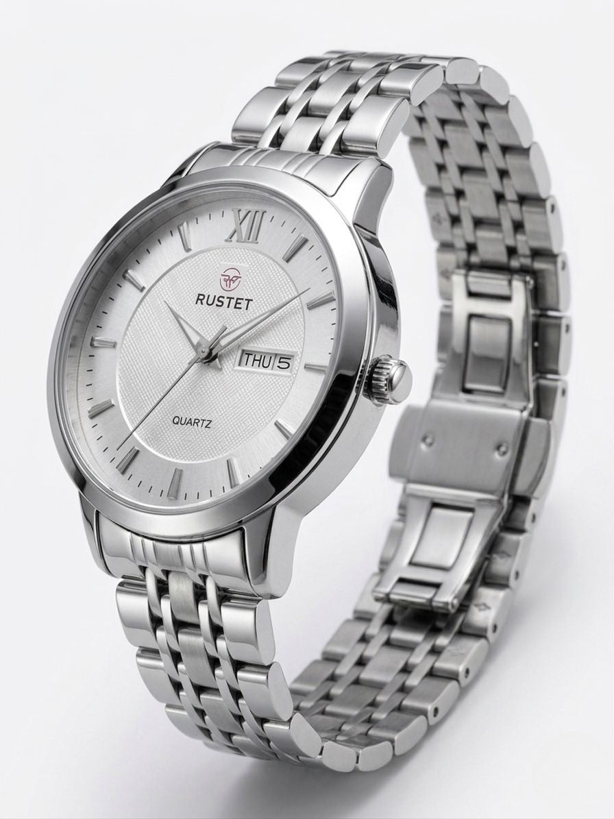 RUSTET-6006-WHITE WITH SILVER FOR HER