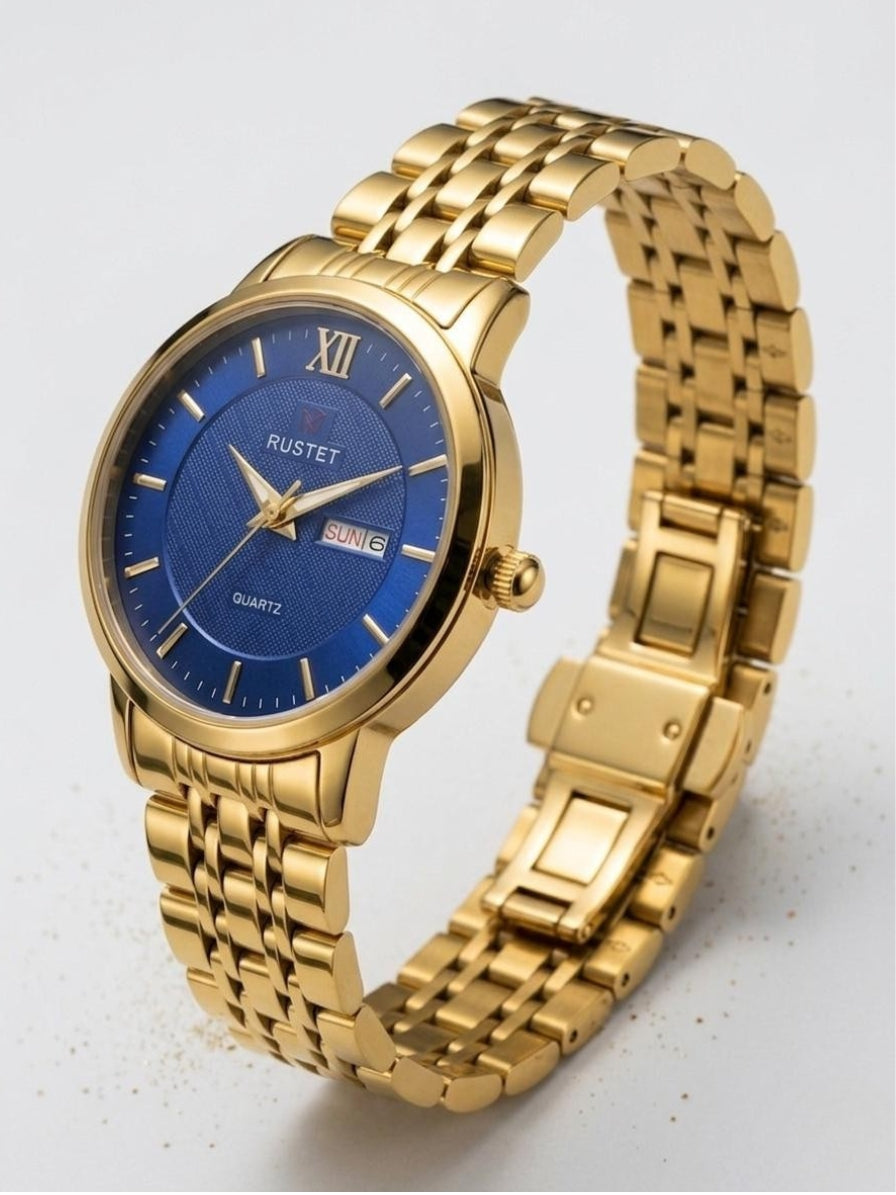 RUSTET-6006-BLUE WITH GOLD FOR HER