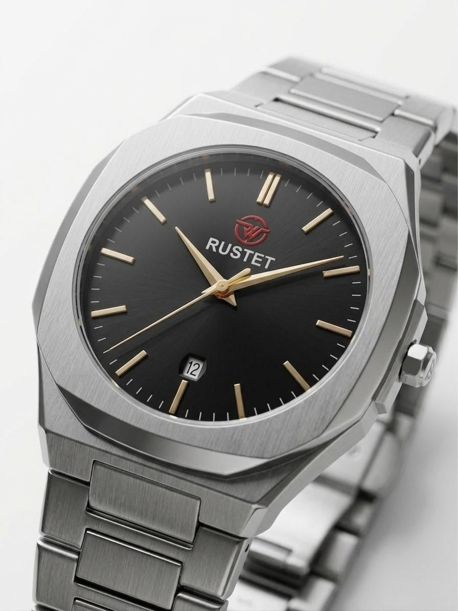 RUSTET-1019 BLACK WITH SILVER