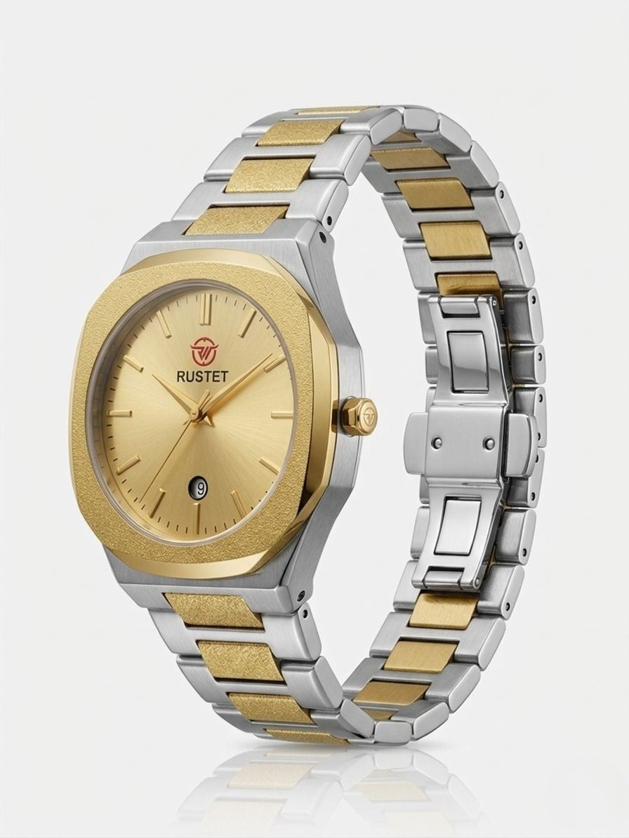 RUSTET-1019- GOLD WITH SILVER&GOLD