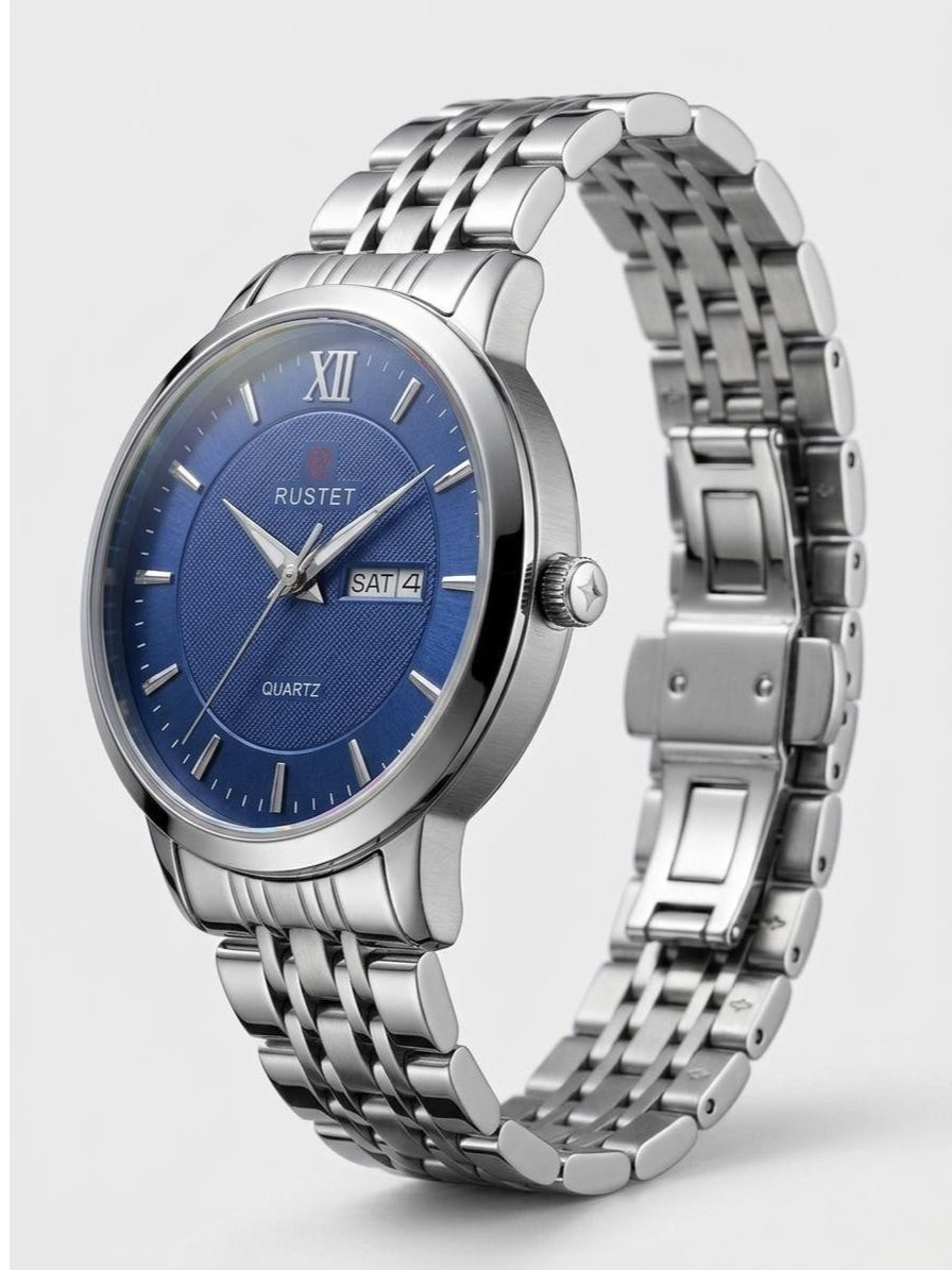 RUSTET-6006-BLUE WITH SILVER FOR HER
