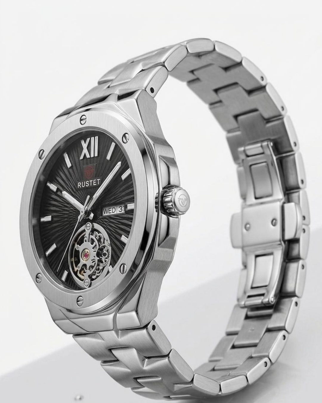 RUSTET-1053-BLACK WITH SILVER