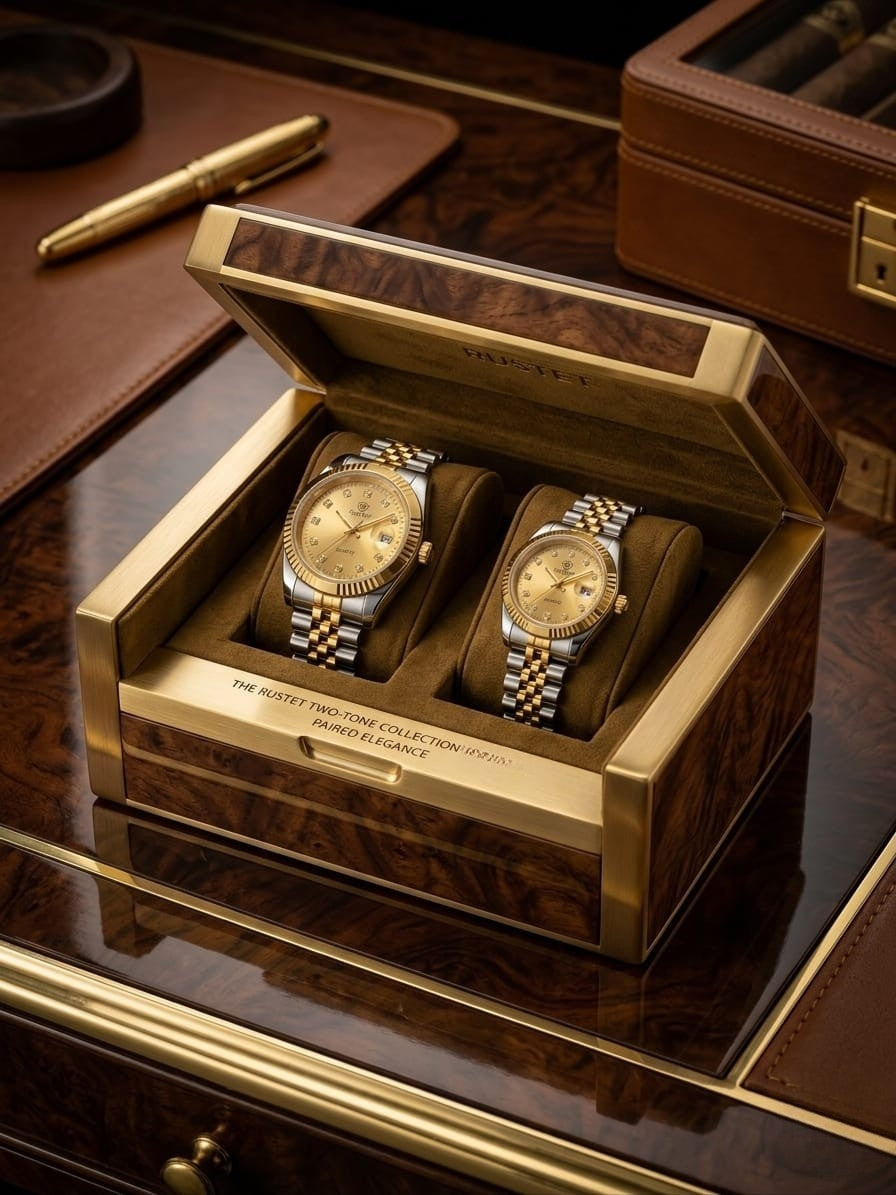 RUSTET-1041-GOLFD WITH SILVER&GOLD-COUPLES EDITION