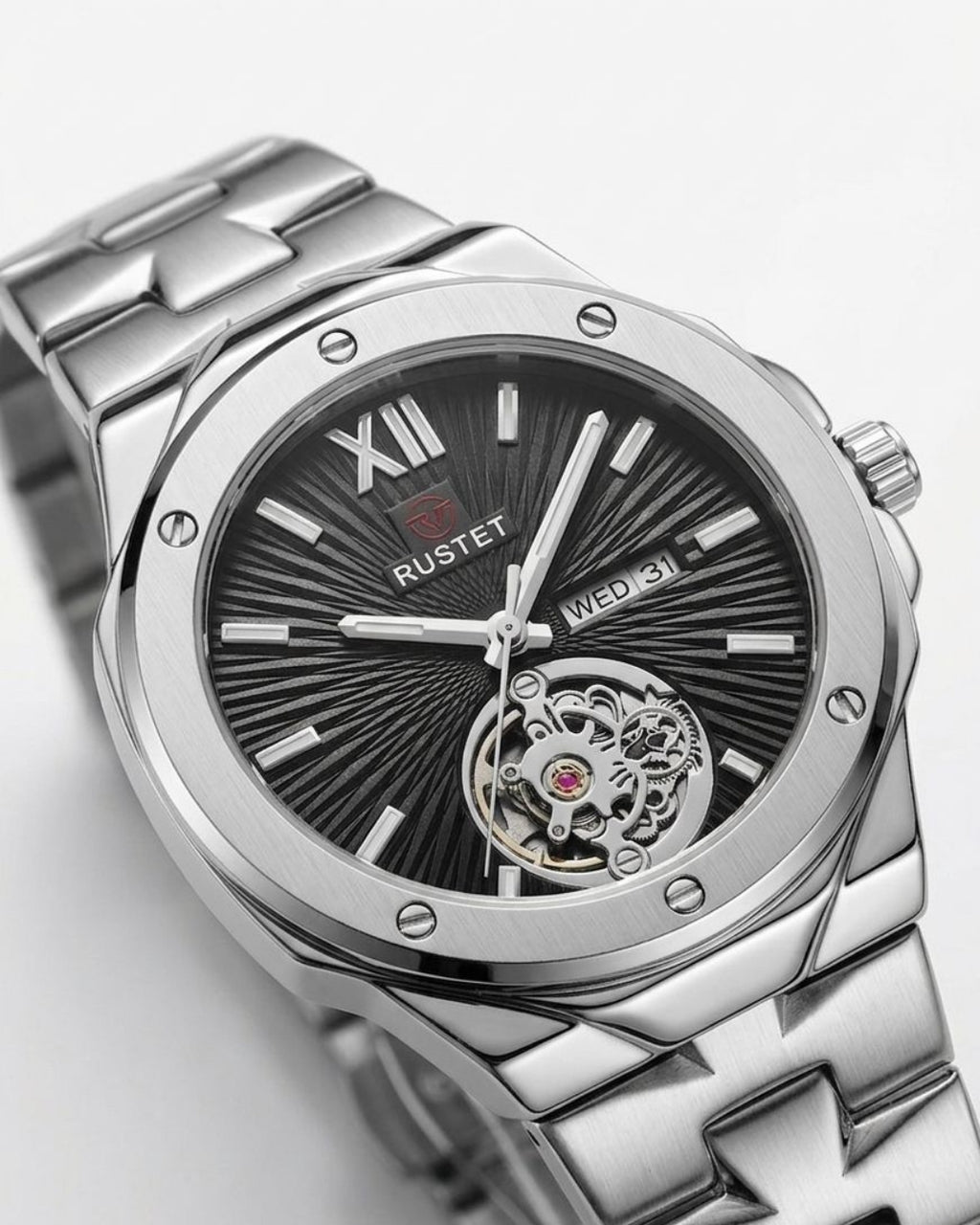 RUSTET-1053-BLACK WITH SILVER