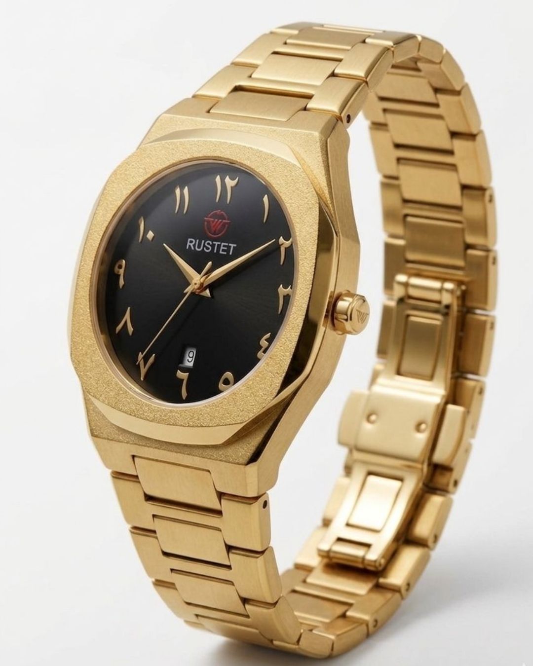 RUSTET-1019 ARABIC DIAL EDITION-BLACK WITH GOLDEN
