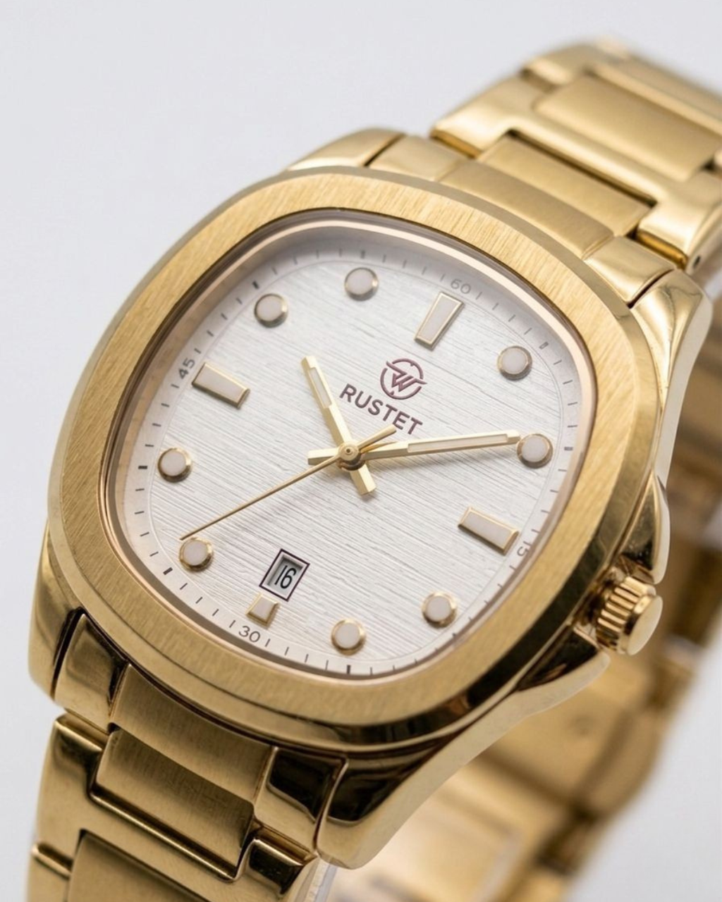 RUSTET-1058-WHITE WITH GOLD