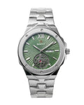 RUSTET-1053-GREEN WITH SILVER