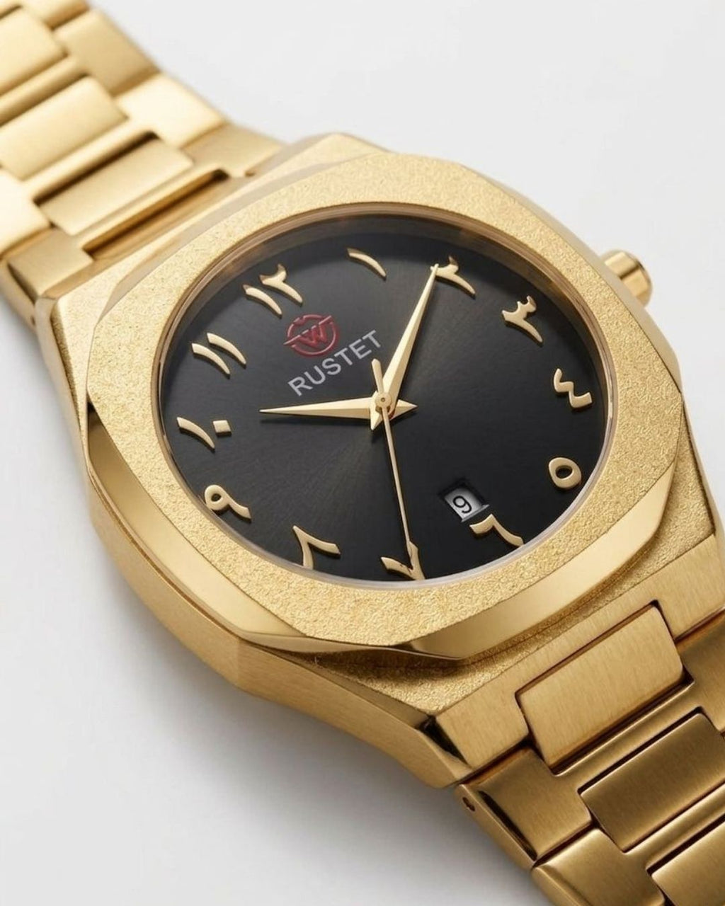RUSTET-1019 ARABIC DIAL EDITION-BLACK WITH GOLDEN