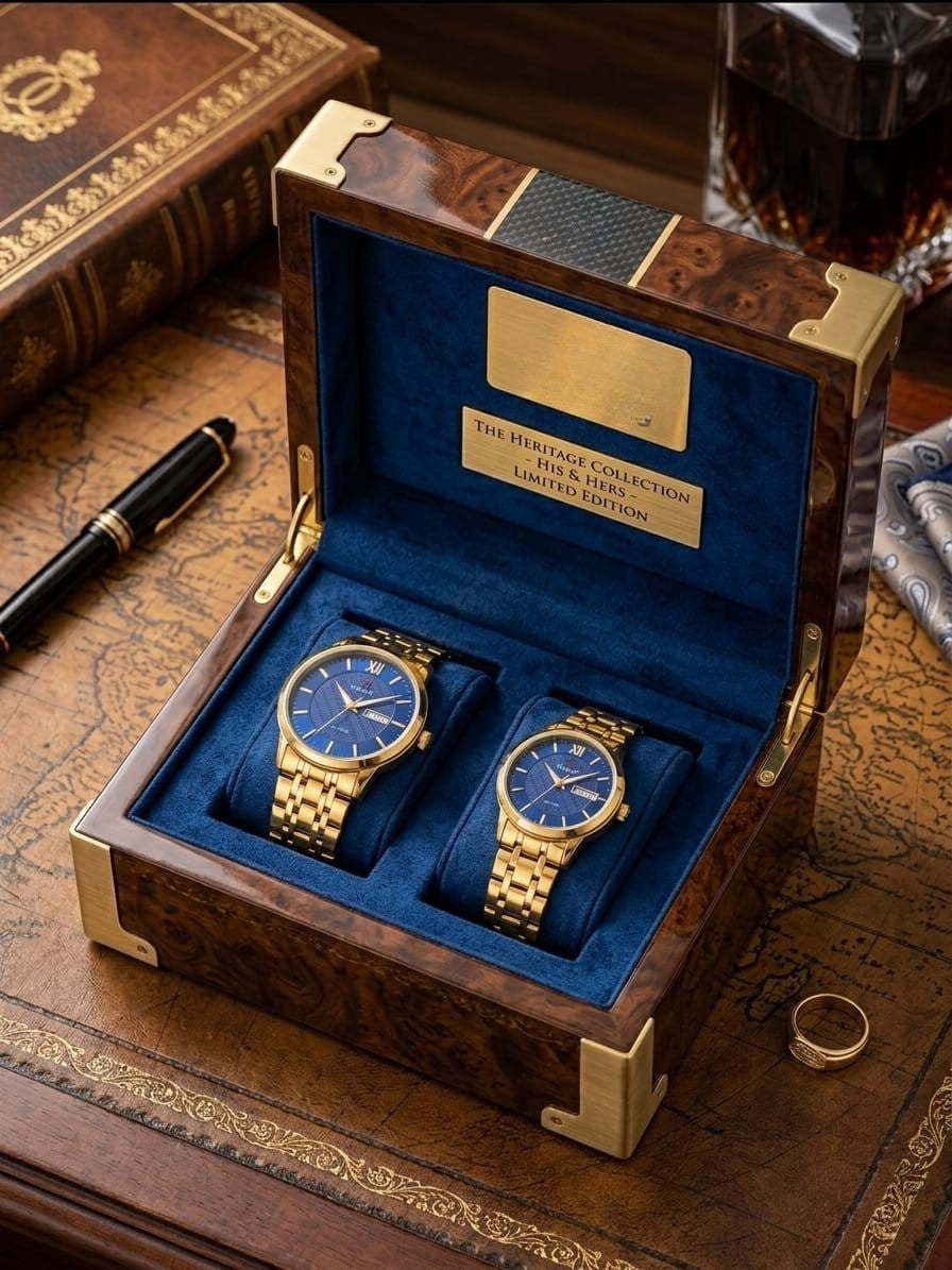 RUSTET-1006-BLUE WITH GOLD-COUPLES EDITION