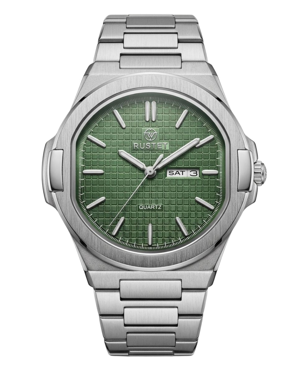RUSTET-1045-LIGHT GREEN WITH SILVER