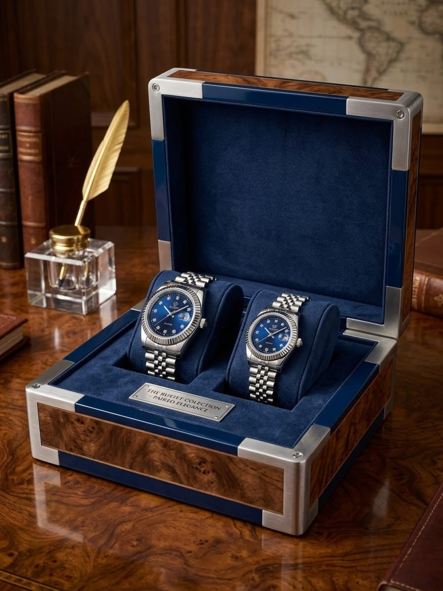 RUSTET-1041-ROYAL BLUE WITH SILVER-COUPLES EDITION