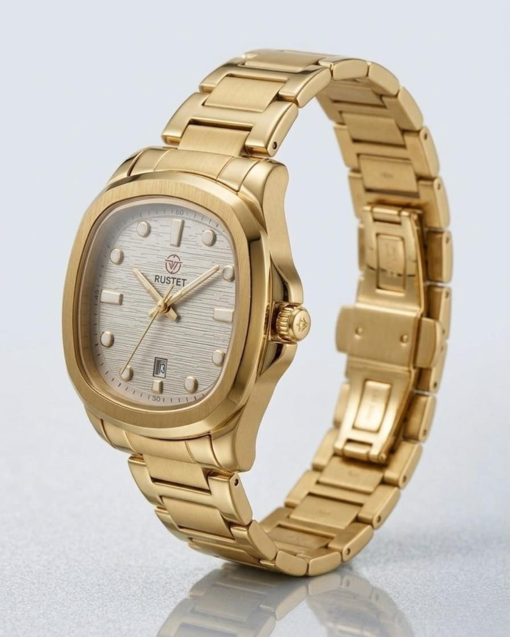 RUSTET-1058-WHITE WITH GOLD