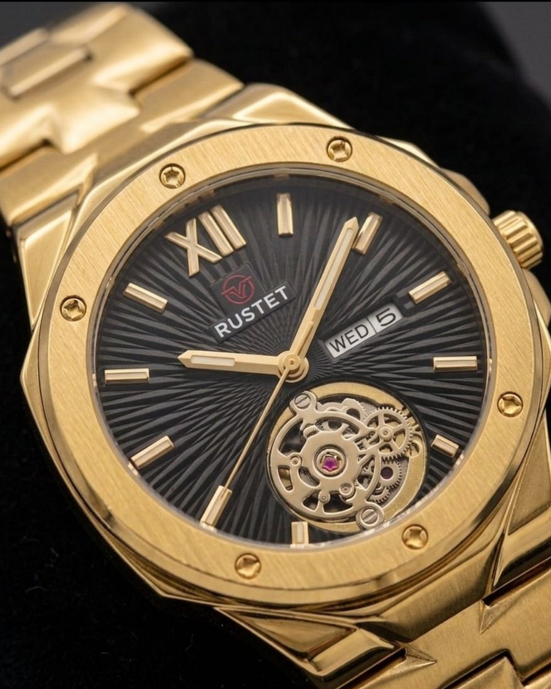 RUSTET-1053-BLACK WITH GOLDEN