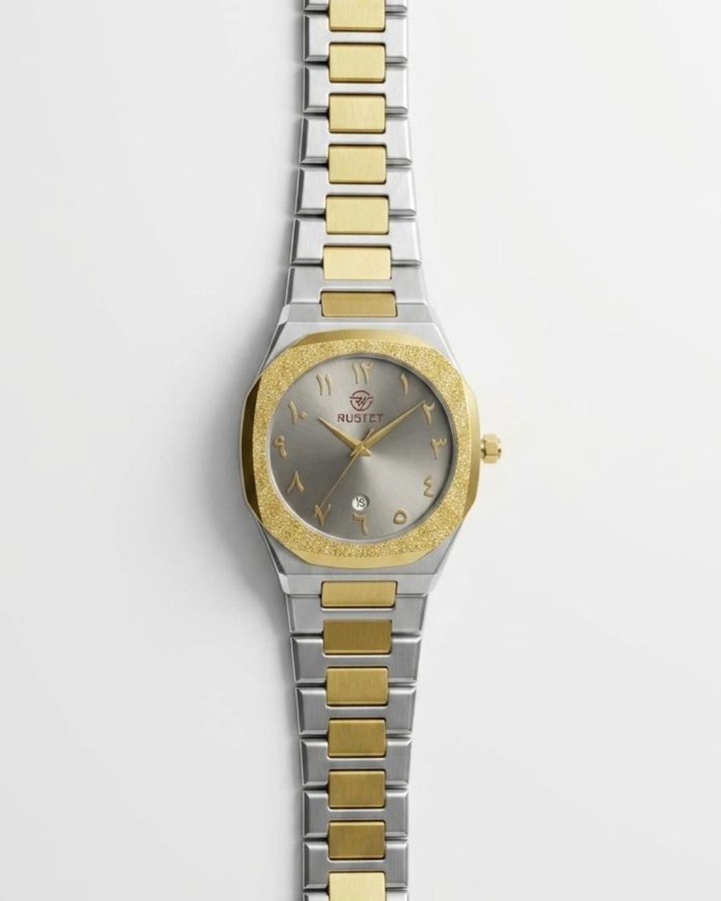 RUSTET-1019 ARABIC DIAL EDITION-DARK GREY WITH SILVER&GOLDEN
