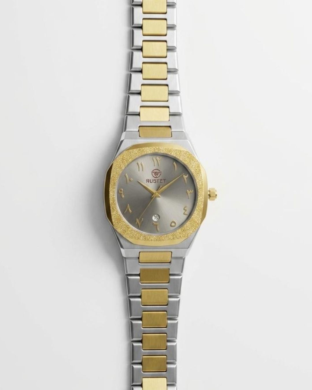 RUSTET-1019 ARABIC DIAL EDITION-DARK GREY WITH SILVER&GOLDEN