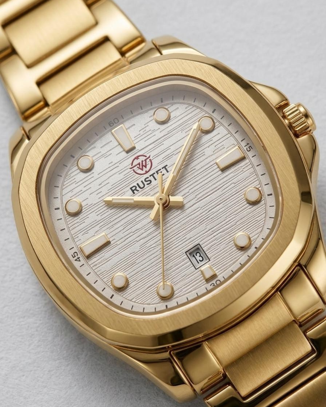 RUSTET-1058-WHITE WITH GOLD