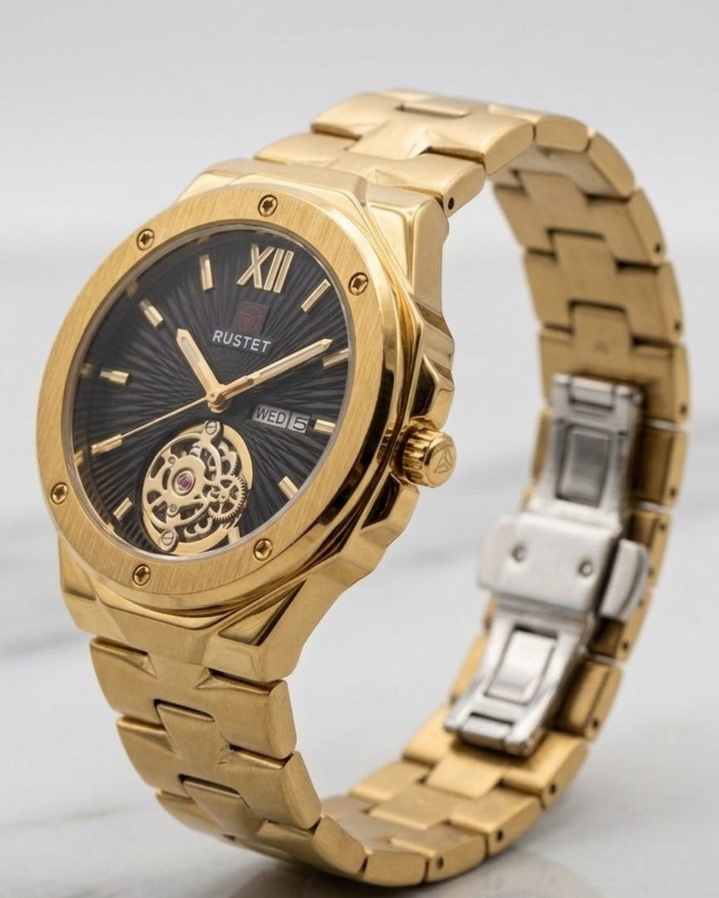 RUSTET-1053-BLACK WITH GOLDEN