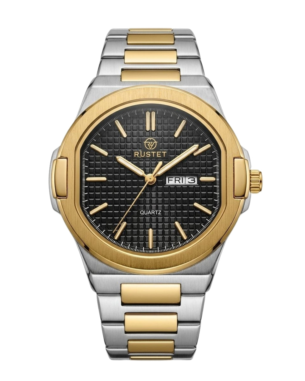 RUSTET-1045-BLACK WITH SILVER&GOLDEN