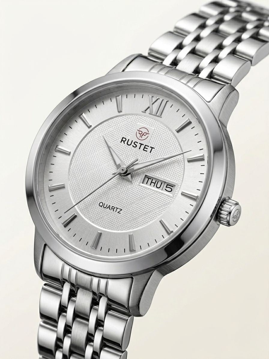 RUSTET-6006-WHITE WITH SILVER FOR HER