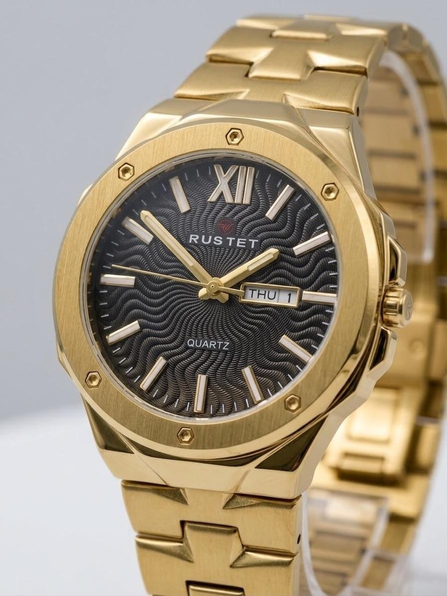 RUSTET-1053-BLACK WITH GOLD