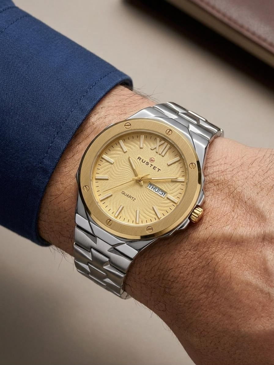 RUSTET-1053-GOLD WITH GOLD AND SILVER