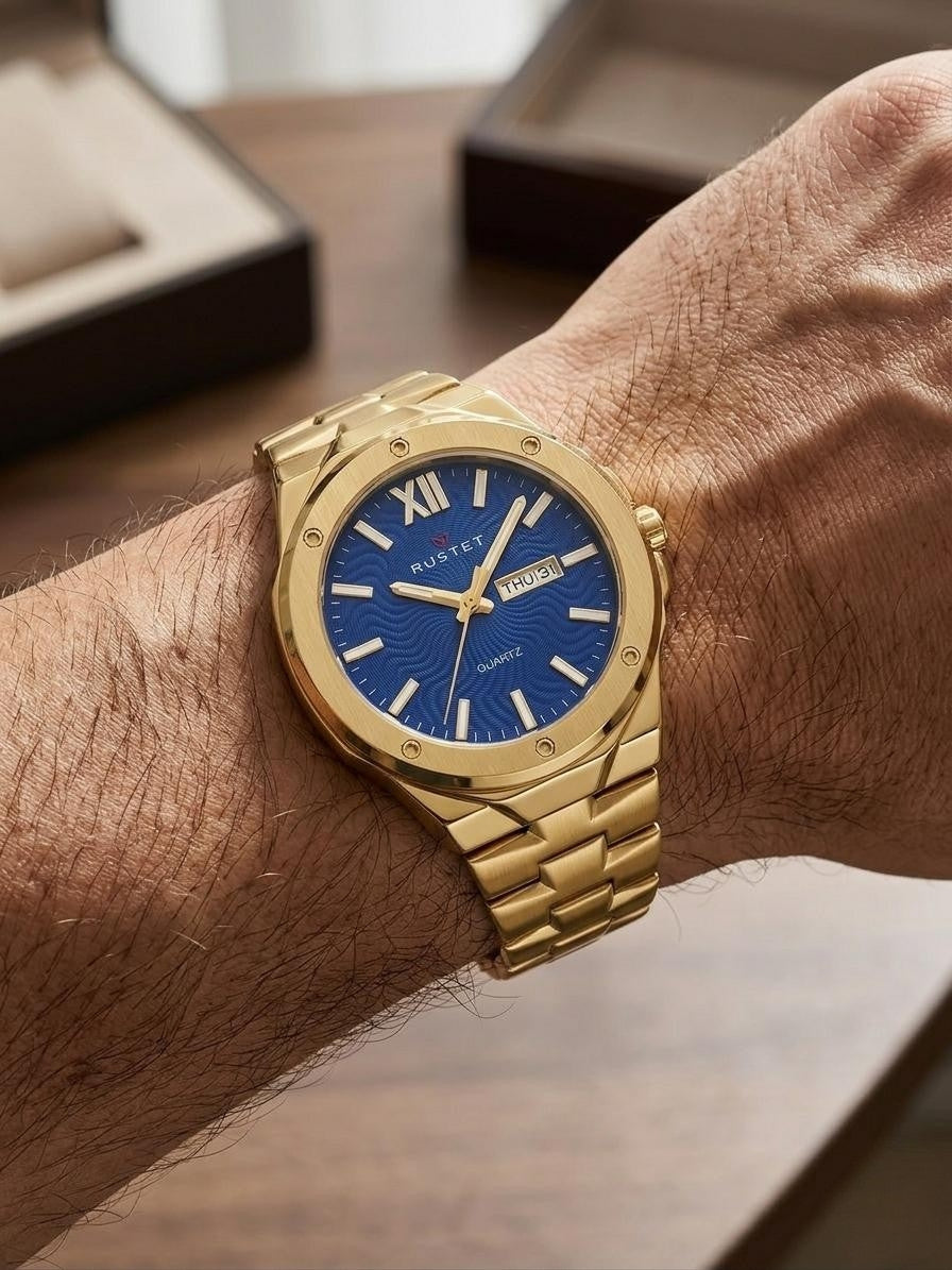 RUSTET-1053-ROYAL BLUE WITH GOLD