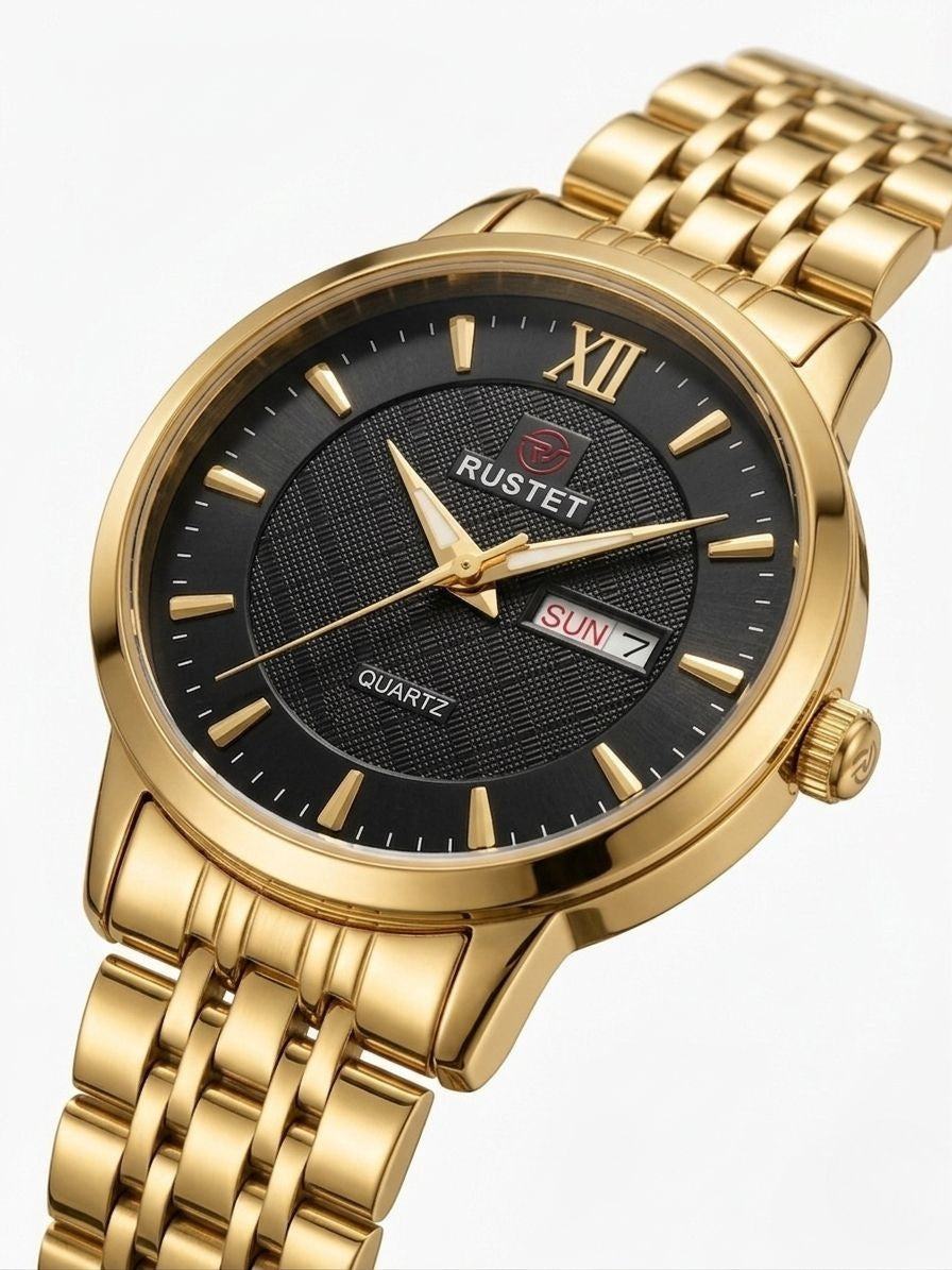 RUSTET-6006-BLACK WITH GOLD FOR HER