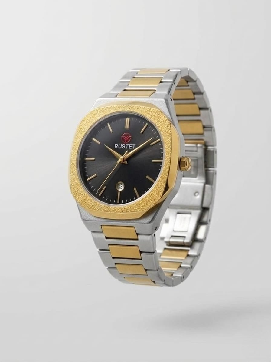 RUSTET-1019 BLACK WITH SILVER&GOLD